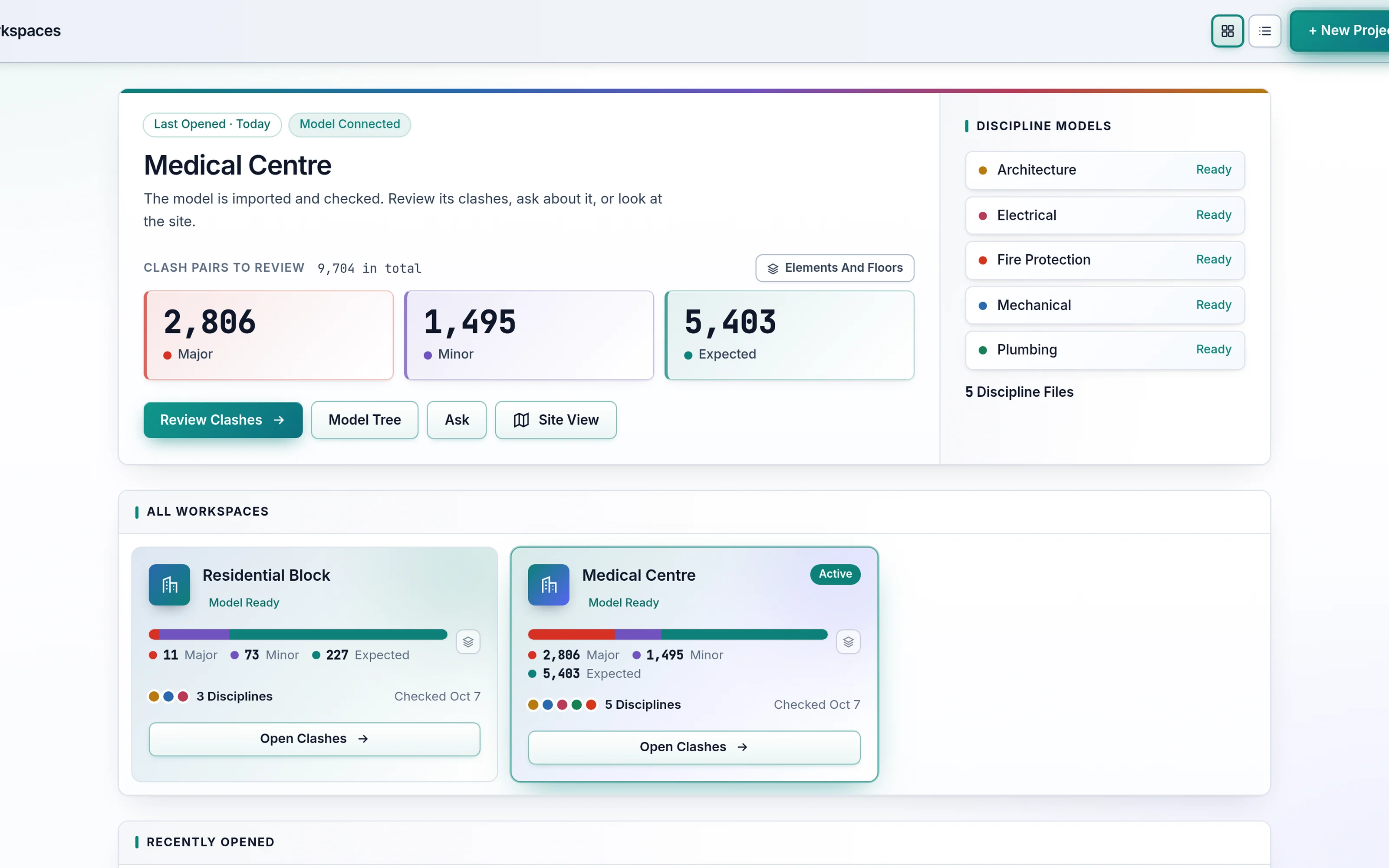 SpaceDesignX Workspaces screen